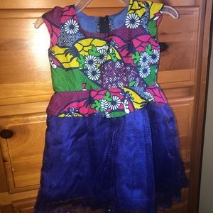 Handmade African print Little girls dress